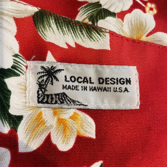 SOLD Local Design Made in Hawaii Hawaiian Small Shoulder Bag Red Floral Souvenir - Picture 6 of 8